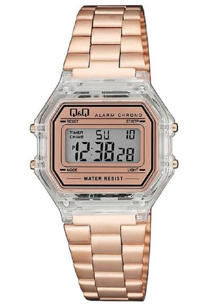 Q&Q M173J034Y Kronometreli Alarmlı Işıklı Kadın Kol Saati