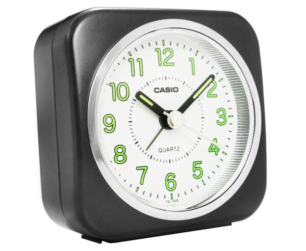 Casio TQ-143S-1DF Siyah Ertelemeli Beep Alarmlı Işıklı Fosforlu Masa Saati