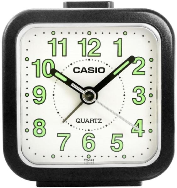 Casio TQ-141-1DF Siyah Beep Alarmlı Fosforlu Masa Saati
