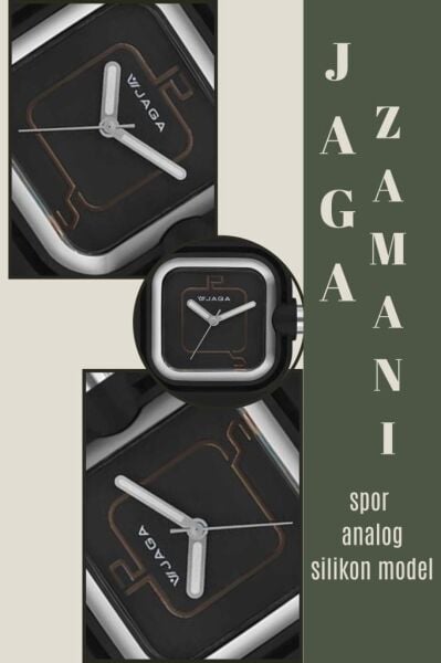 Jaga JL AQ0958-OAAC-D1 640001 Siyah Renkli Silikon 5 Atm Unisex Kol Saati