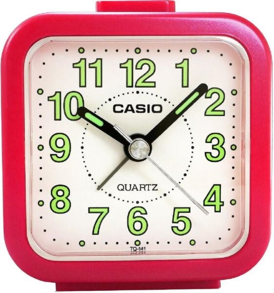 Casio TQ-141-4DF Kırmızı Beep Alarmlı Fosforlu Masa Saati