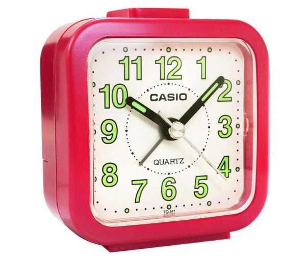 Casio TQ-141-4DF Kırmızı Beep Alarmlı Fosforlu Masa Saati