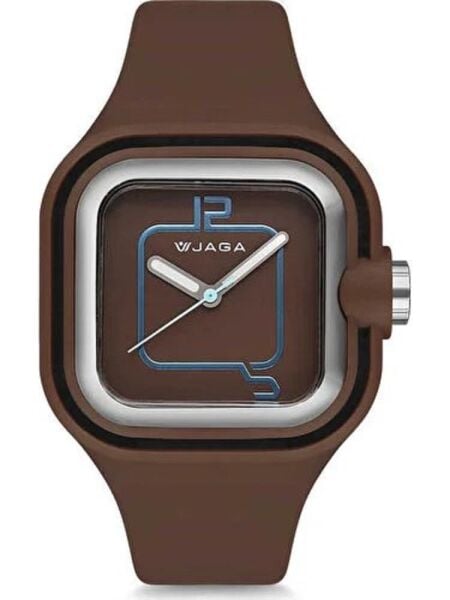 Jaga JL AQ0958-OHAC-D4 640001 Kahverengi Renkli Silikon 5 Atm Unisex Kol Saati