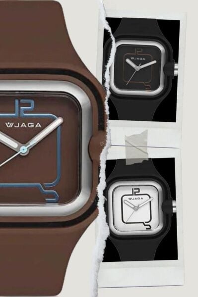 Jaga JL AQ0958-OHAC-D4 640001 Kahverengi Renkli Silikon 5 Atm Unisex Kol Saati