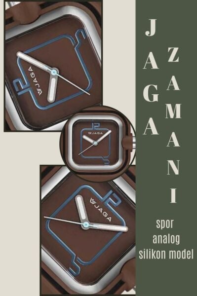 Jaga JL AQ0958-OHAC-D4 640001 Kahverengi Renkli Silikon 5 Atm Unisex Kol Saati