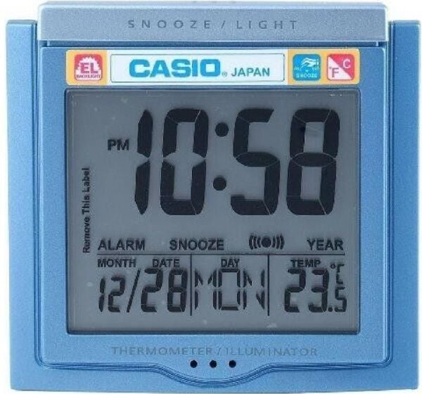 Casio DQ-750F-2DF Ertelemeli Beep Alarm Işıklı Kadran Termometreli Takvimli Masa Saati