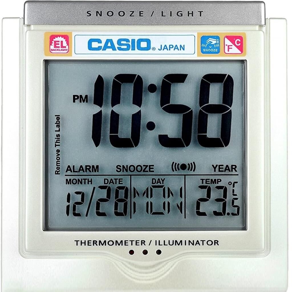 Casio DQ-750F-7DF Ertelemeli Beep Alarm Işıklı Kadran Termometreli Takvimli Masa Saati
