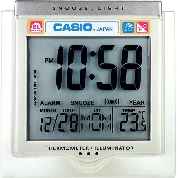 Casio DQ-750F-7DF Ertelemeli Beep Alarm Işıklı Kadran Termometreli Takvimli Masa Saati