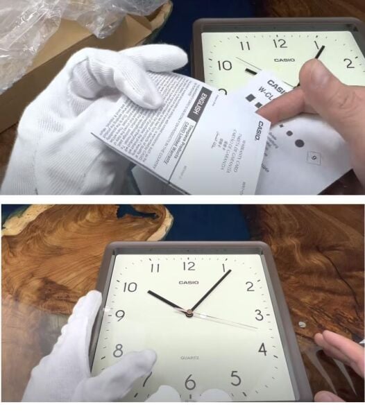 Casio IQ-152-5DF Plastik Kasa Kahverengi Renkli 25 cm Çaplı Modern Quartz Saniye Mekanizmalı Duvar Saati