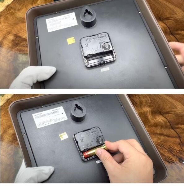 Casio IQ-152-5DF Plastik Kasa Kahverengi Renkli 25 cm Çaplı Modern Quartz Saniye Mekanizmalı Duvar Saati