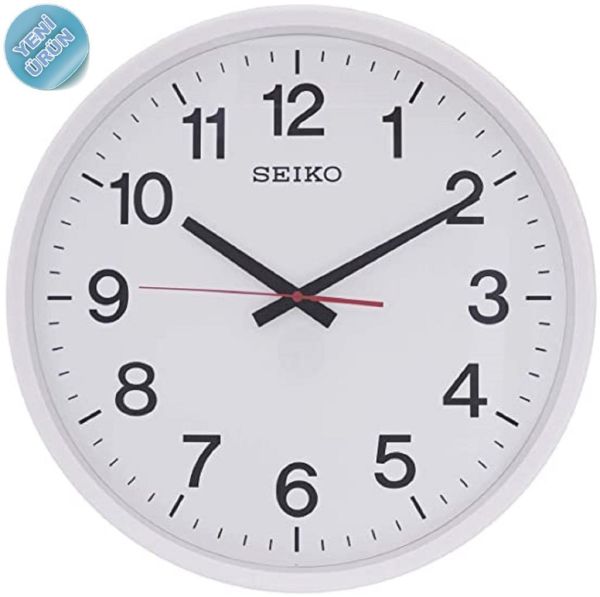 Seiko QXA700W Sessiz Akar Saniyeli Beyaz Plastik Kasa Analog Duvar Saati