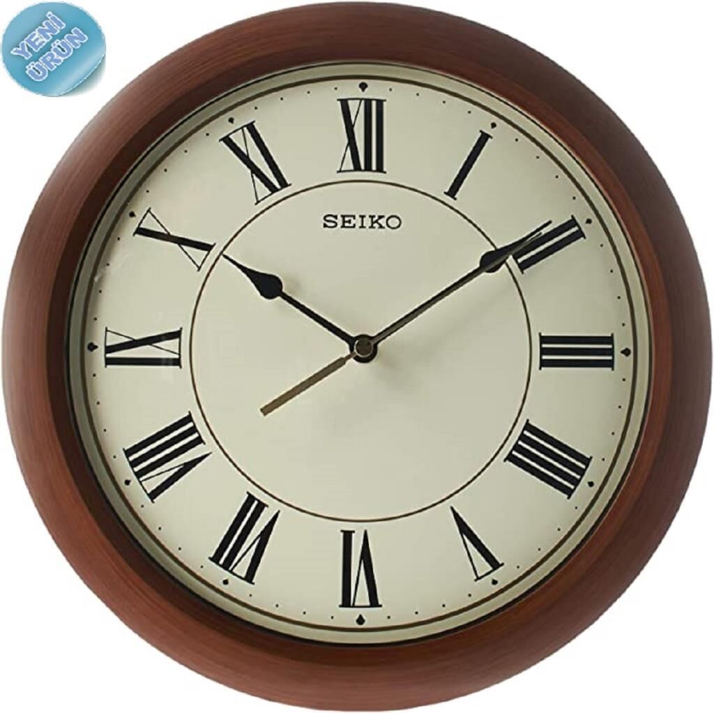Seiko QXA713T Sessiz Saniye İbreli Roma Rakamlı Dekoratif Analog Duvar Saati