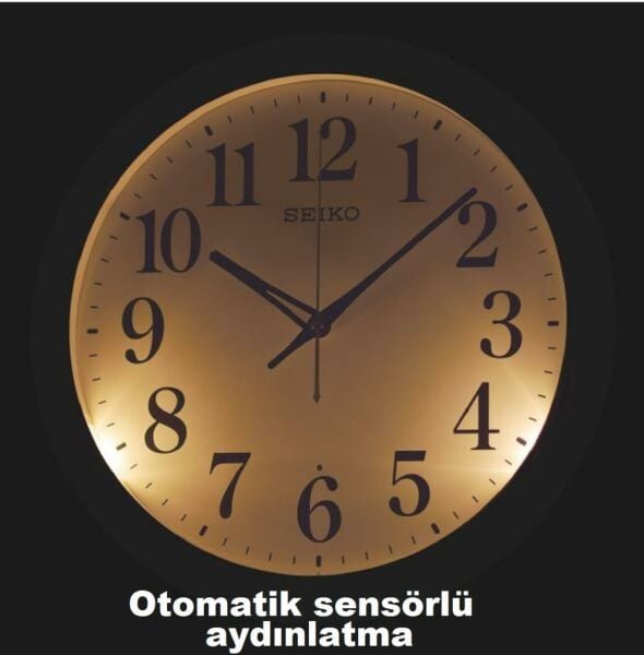 Seiko QXA788Z Gece Aydınlatmalı Analog Duvar Saati