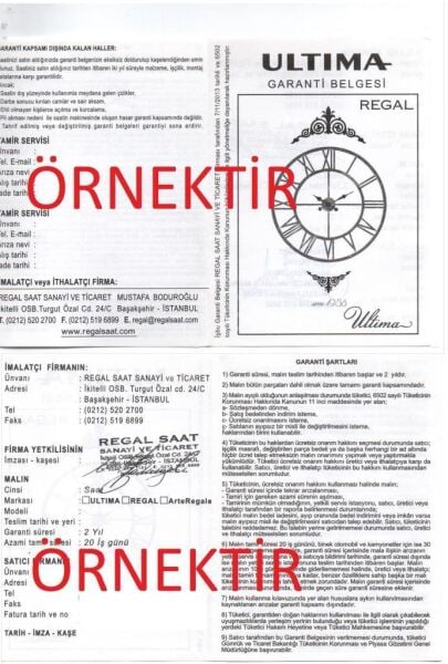 Regal 0250 GH2 İnce Çerçeve Oniks Mermer Desen Sessiz Duvar Saati