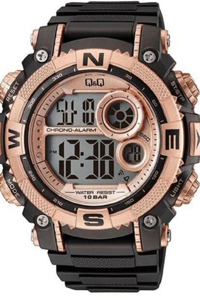 Q&Q M133J004Y Siyah Renkli Alarmlı Tarihli Kronometreli Işıklı 10 Atm Genç Kol Saati