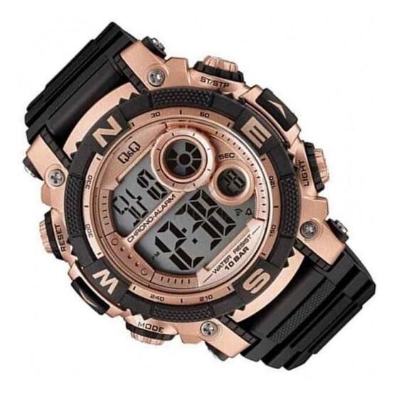 Q&Q M133J005Y Siyah Renkli Alarmlı Tarihli Kronometreli Işıklı 10 Atm Genç Kol Saati