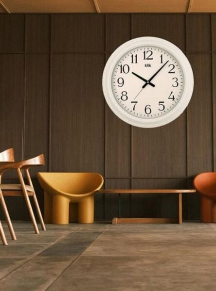 Klik Sigma Beyaz 46 cm Oda Salon Sessiz Saniye Mekanizmalı Duvar Saati
