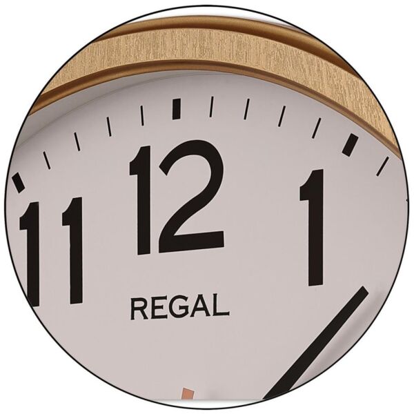 Regal 0431 GW Plastik Kasa 40 cm Gold Renkli Basic Oda Salon Sessiz Saniye Mekanizmalı Duvar Saati
